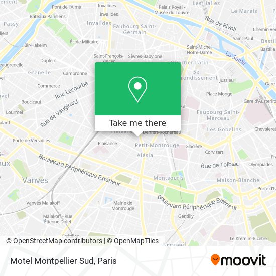 Motel Montpellier Sud map