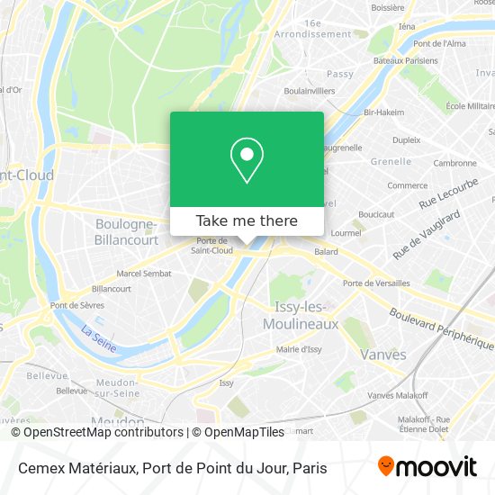 Cemex Matériaux, Port de Point du Jour map