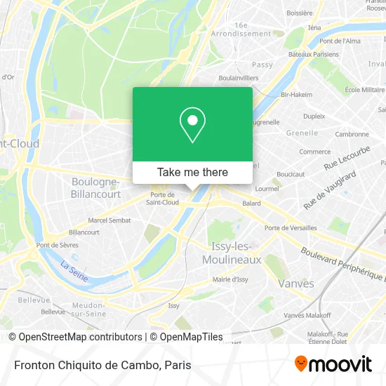 Fronton Chiquito de Cambo map