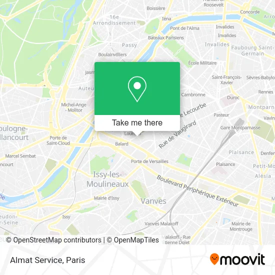 Almat Service map