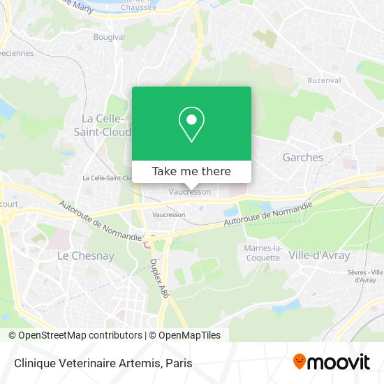 Mapa Clinique Veterinaire Artemis