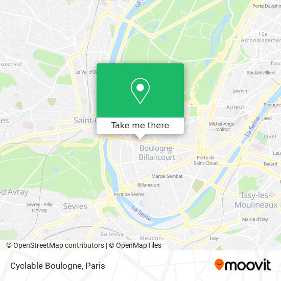 Cyclable Boulogne map