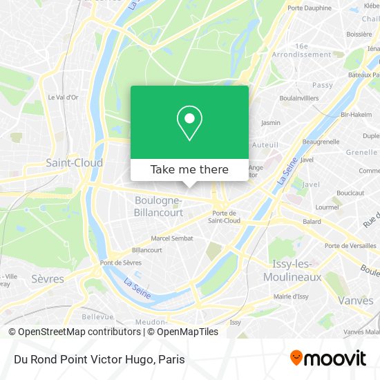 Du Rond Point Victor Hugo map