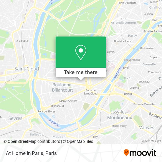 At Home in Paris map