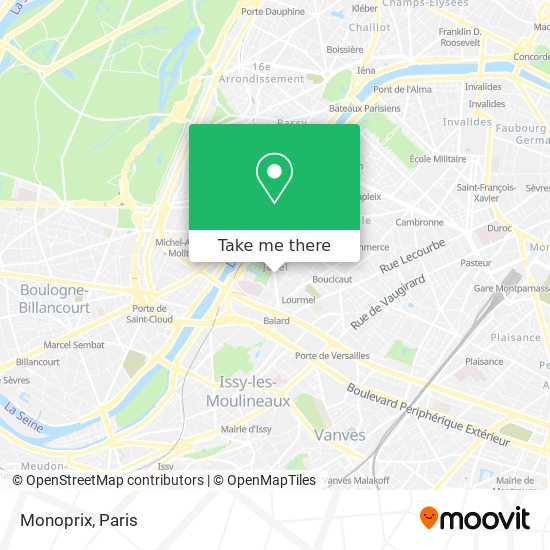 Mapa Monoprix