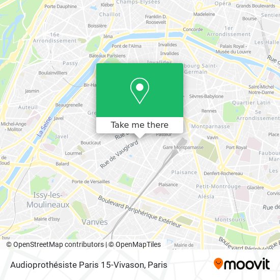 Audioprothésiste Paris 15-Vivason map