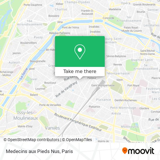 Medecins aux Pieds Nus map