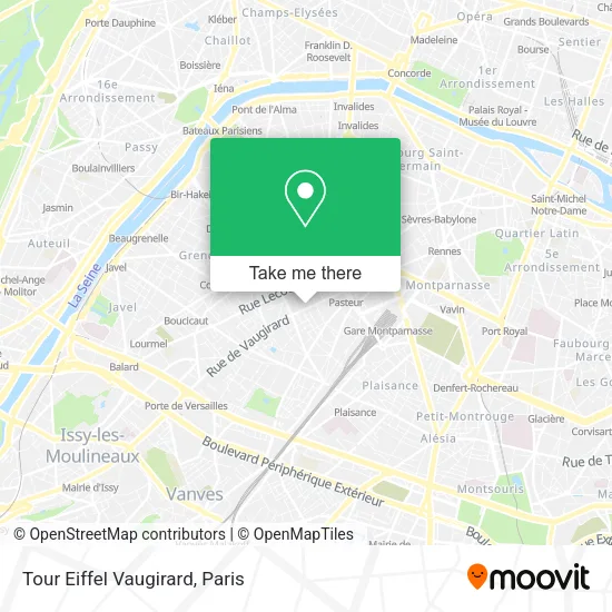Tour Eiffel Vaugirard map