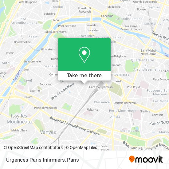 Mapa Urgences Paris Infirmiers