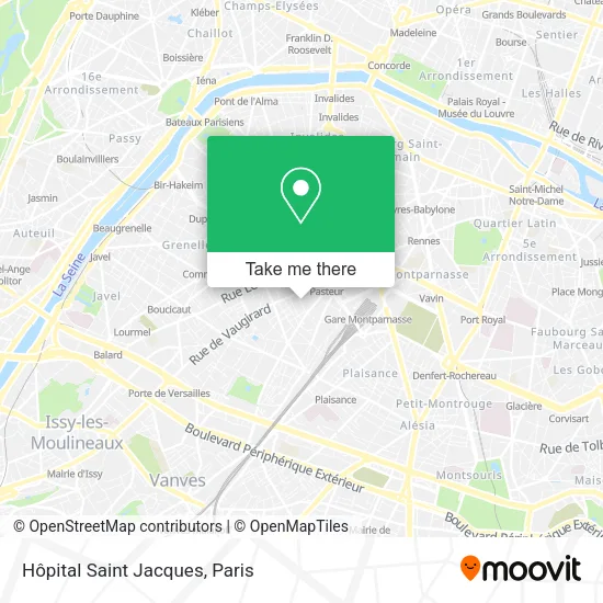 Hôpital Saint Jacques map