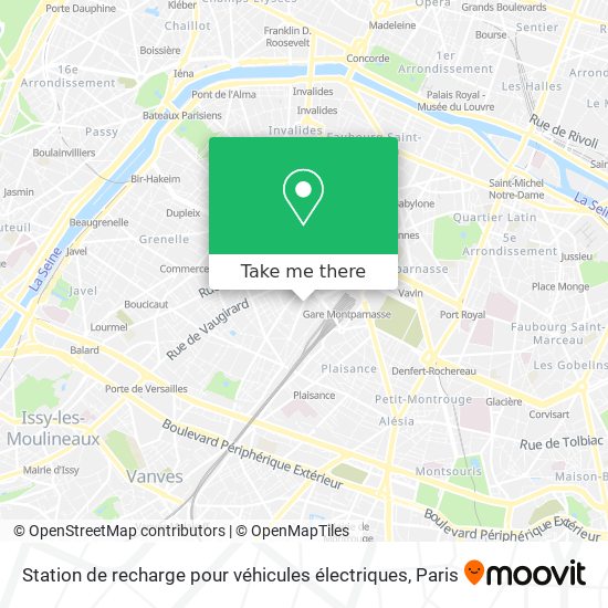 Station de recharge pour véhicules électriques map