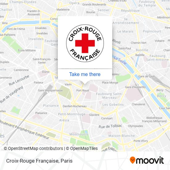 Croix-Rouge Française map