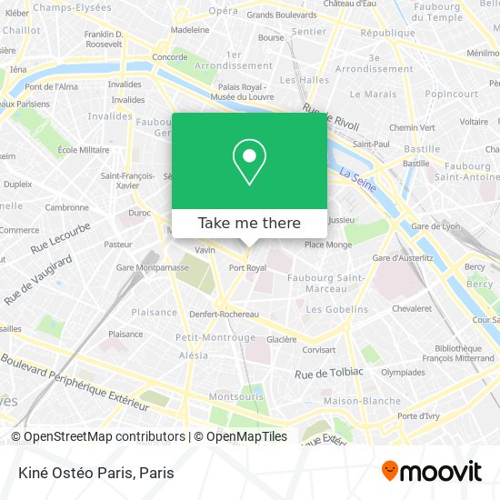 Mapa Kiné Ostéo Paris