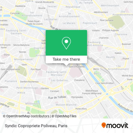 Syndic Copropriete Poliveau map