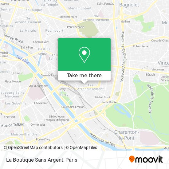 La Boutique Sans Argent map