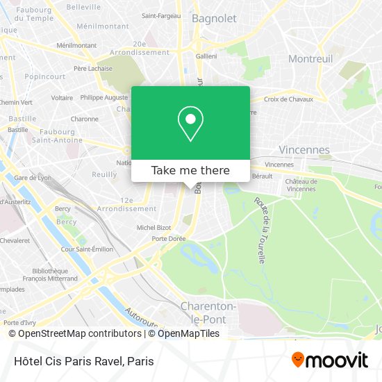 Hôtel Cis Paris Ravel map