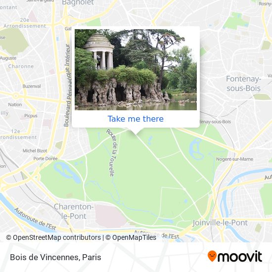 Bois de Vincennes map