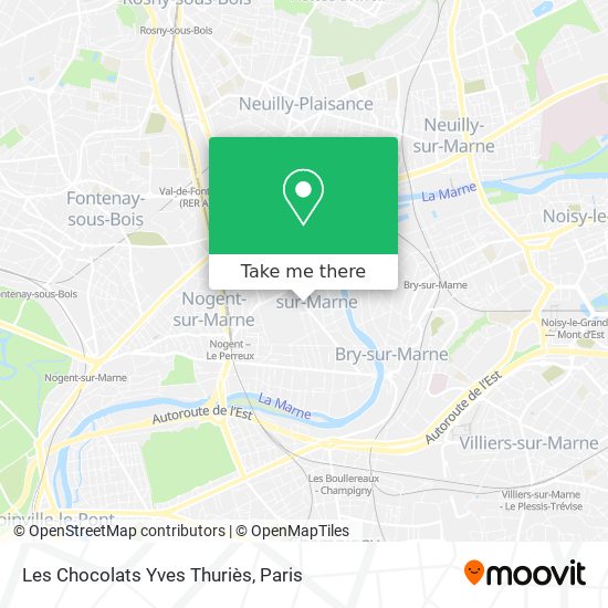 Les Chocolats Yves Thuriès map