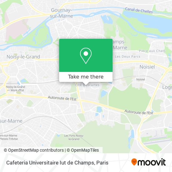 Cafeteria Universitaire Iut de Champs map