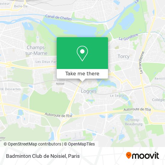 Mapa Badminton Club de Noisiel
