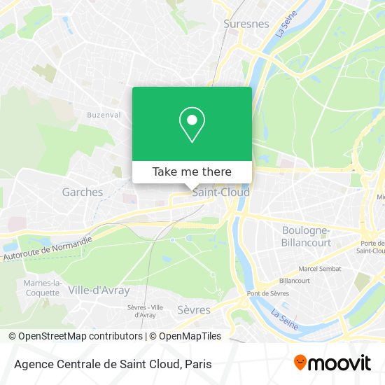 Mapa Agence Centrale de Saint Cloud