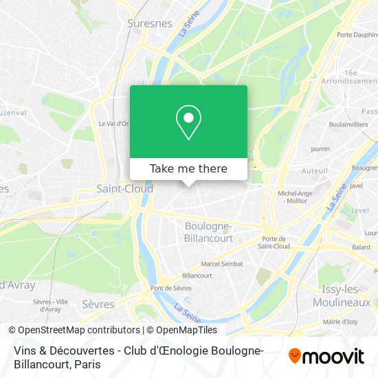 Vins & Découvertes - Club d'Œnologie Boulogne-Billancourt map