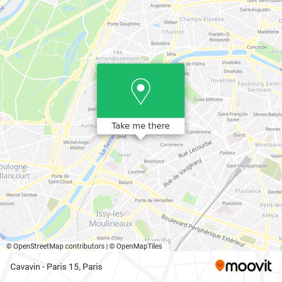 Mapa Cavavin - Paris 15