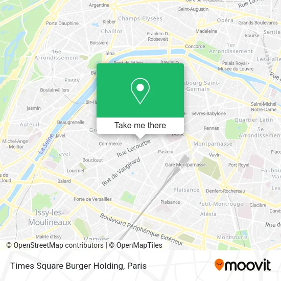 Times Square Burger Holding map