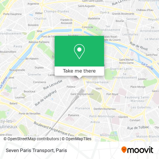 Mapa Seven Paris Transport