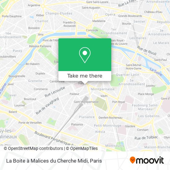 Mapa La Boite à Malices du Cherche Midi