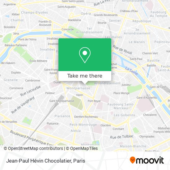 Mapa Jean-Paul Hévin Chocolatier