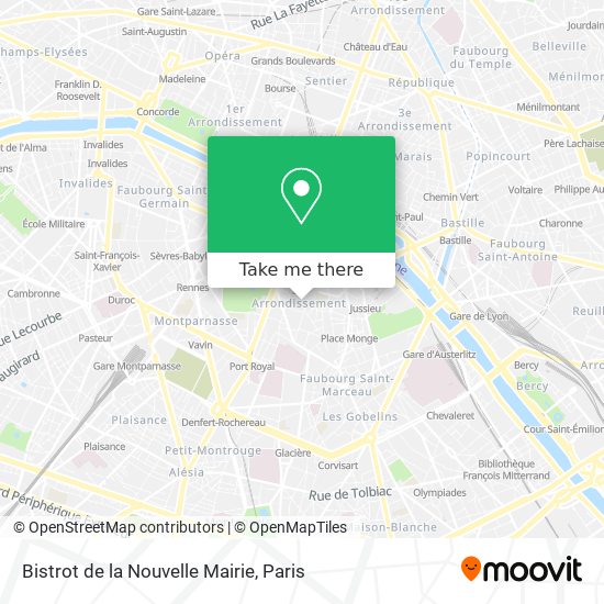 Bistrot de la Nouvelle Mairie map