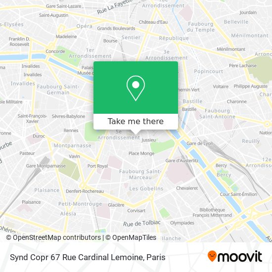 Mapa Synd Copr 67 Rue Cardinal Lemoine