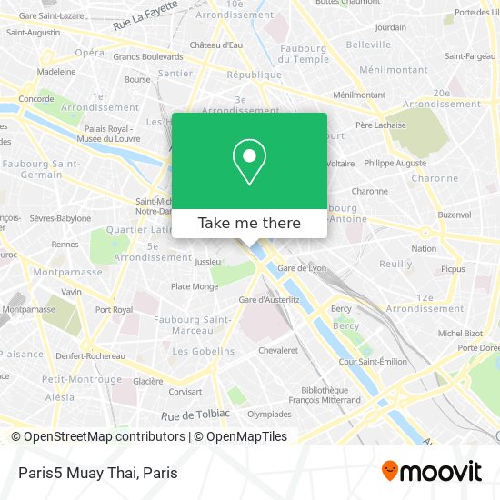 Paris5 Muay Thai map