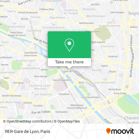 RER-Gare de Lyon map