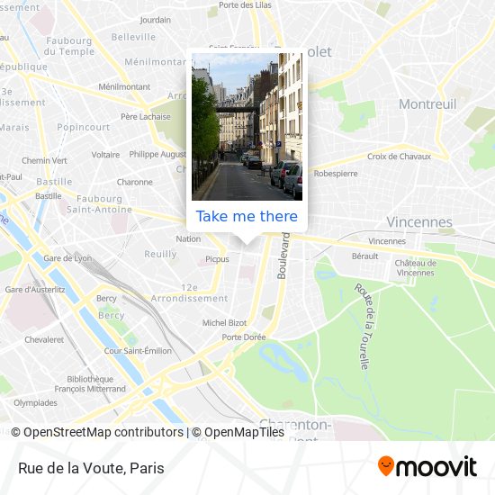 Mapa Rue de la Voute