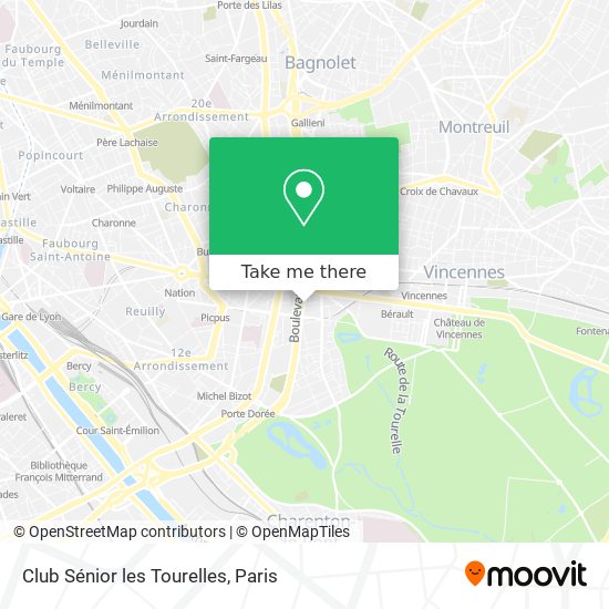 Club Sénior les Tourelles map