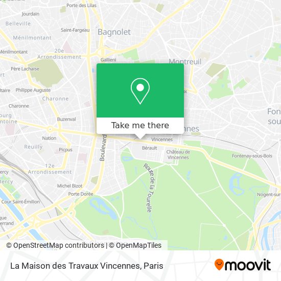 Mapa La Maison des Travaux Vincennes