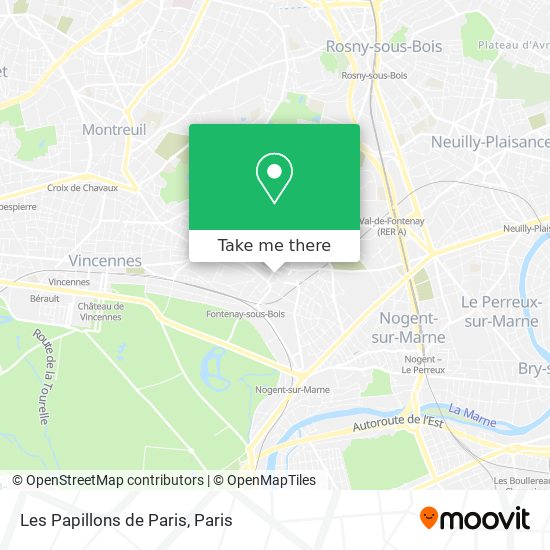 Mapa Les Papillons de Paris