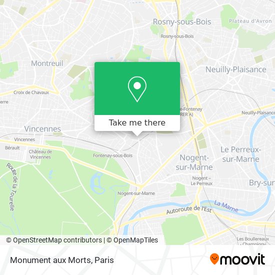 Mapa Monument aux Morts