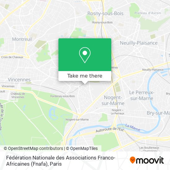 Fédération Nationale des Associations Franco-Africaines (Fnafa) map