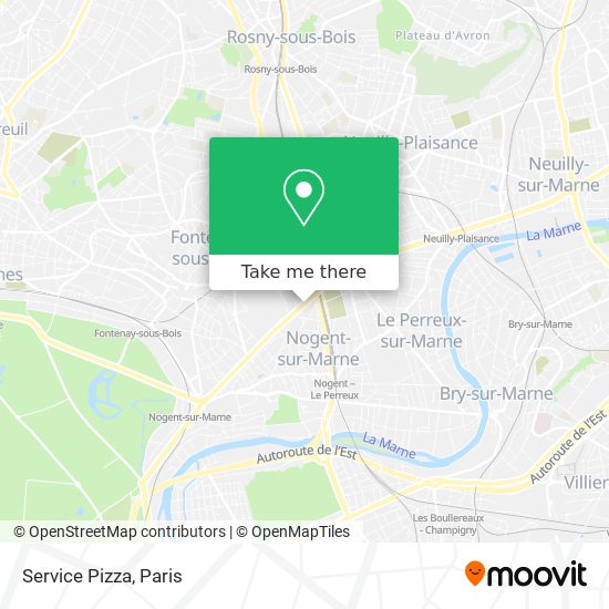 Service Pizza map