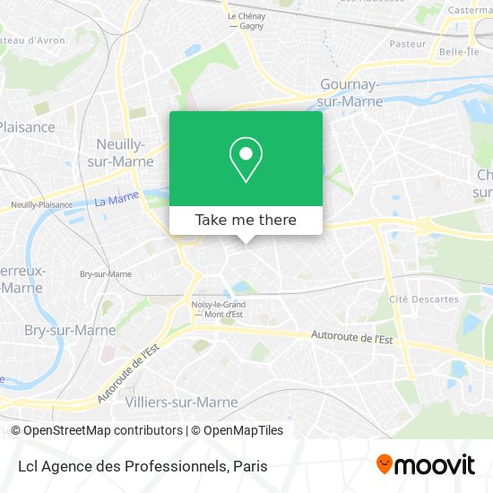 Lcl Agence des Professionnels map