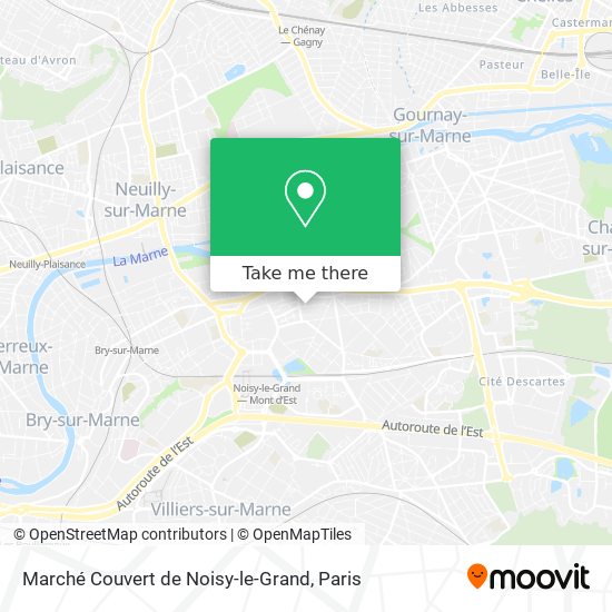 Mapa Marché Couvert de Noisy-le-Grand