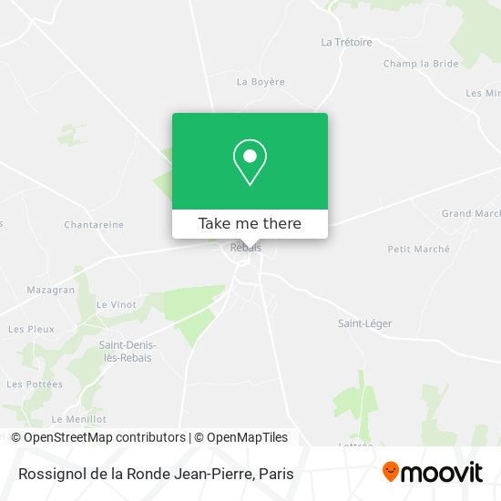 Mapa Rossignol de la Ronde Jean-Pierre