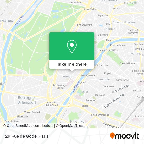 Mapa 29 Rue de Gode