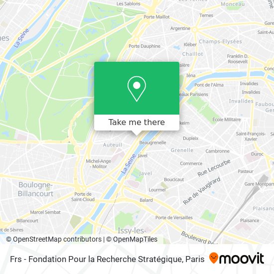 Frs - Fondation Pour la Recherche Stratégique map