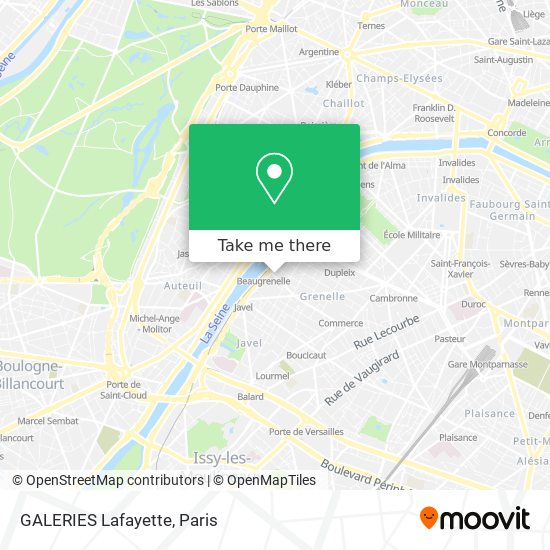 GALERIES Lafayette map