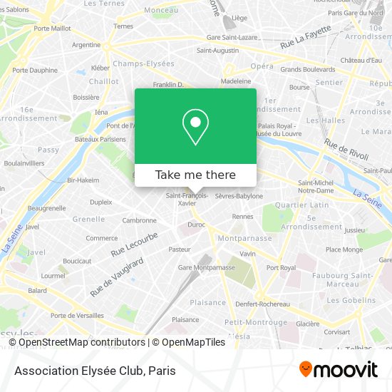 Association Elysée Club map