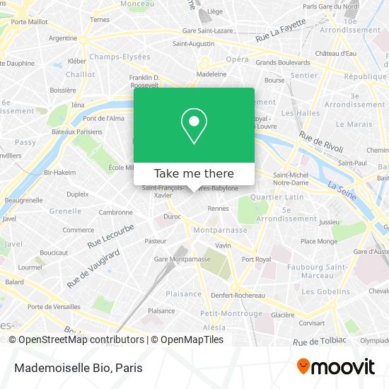 Mapa Mademoiselle Bio